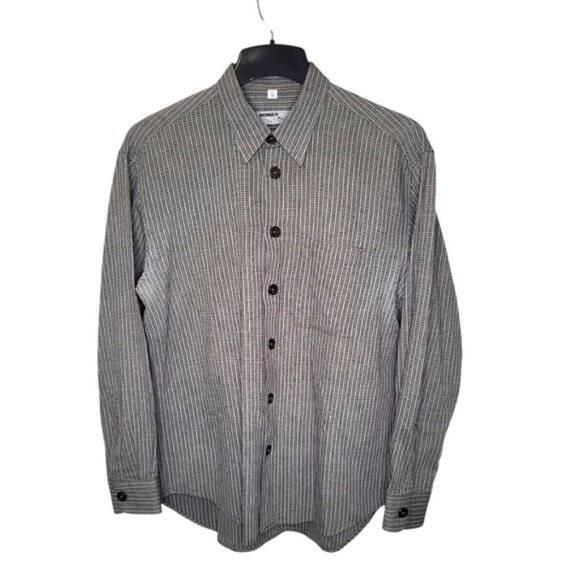 Mondo di Marco Men's Shirt Size L Gray Patterned Button-Up Long Sleeve - Picture 1 of 12